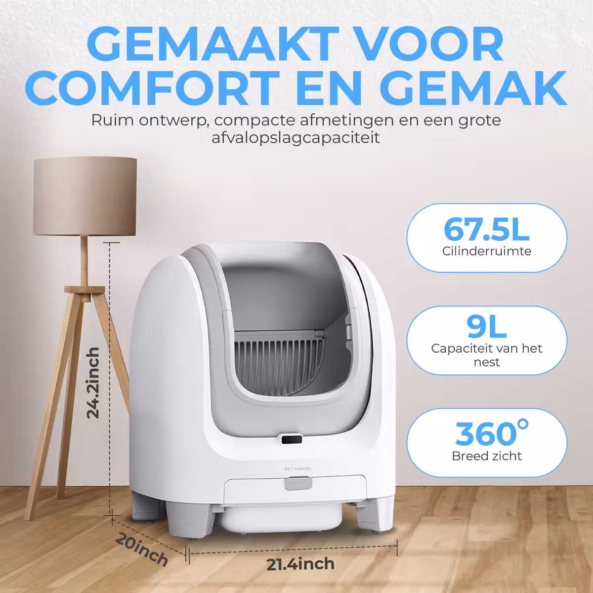 Zelfreinigende kattenbak