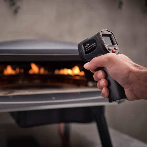 Witt Pizza infrarood thermometer bij pizzaoven